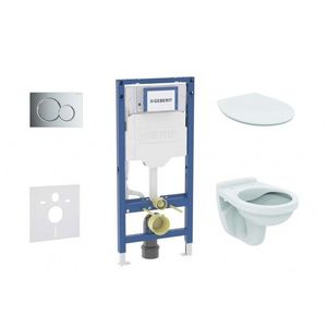 GEBERIT Duofix Set předstěnové instalace, klozetu Alpha a sedátka softclose, tlačítko Sigma01, lesklý chrom SANI11CD1101 obraz