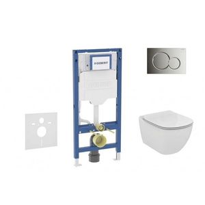 GEBERIT Duofix Set předstěnové instalace, klozetu Tesi a sedátka, tlačítko Sigma01, lesklý chrom SANI11CD1117 obraz