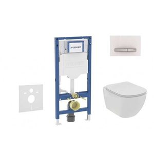 GEBERIT Duofix Set předstěnové instalace, klozetu Tesi a sedátka softclose, tlačítko Sigma50, alpská bílá SANI11CD3115 obraz