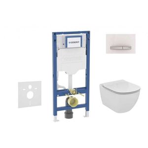 GEBERIT Duofix Set předstěnové instalace, klozetu Tesi a sedátka softclose, tlačítko Sigma50, alpská bílá SANI11CD3139 obraz