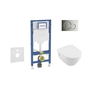 GEBERIT Duofix Set předstěnové instalace, klozetu Architectura a sedátka softclose, tlačítko Sigma01, lesklý chrom SANI11CK1101 obraz