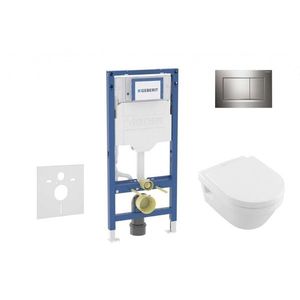GEBERIT Duofix Set předstěnové instalace, klozetu Architectura a sedátka softclose, tlačítko Sigma30, chrom SANI11CK1105 obraz