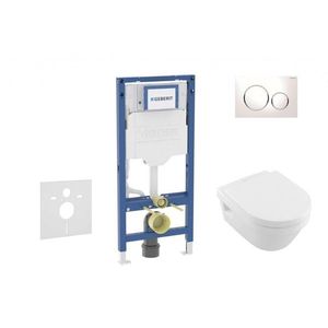 GEBERIT Duofix Set předstěnové instalace, klozetu Architectura a sedátka softclose, tlačítko Sigma20, bílá/chrom SANI11CK3103 obraz