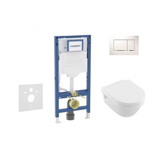 GEBERIT Duofix Set předstěnové instalace, klozetu Architectura a sedátka softclose, tlačítko Sigma30, bílá/chrom SANI11CK3104 obraz