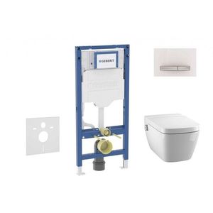 GEBERIT Duofix Set předstěnové instalace, klozetu TECEone a sedátka softclose, tlačítko Sigma50, alpská bílá SANI11CT3107 obraz