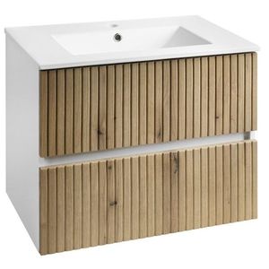 AQUALINE PANEDA STRIP umyvadlová skříňka 69, 5x55x45, 2cm, dub emporio PN370 obraz