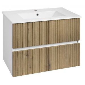 AQUALINE PANEDA STRIP umyvadlová skříňka 74, 5x55x45, 2cm, dub emporio PN375 obraz