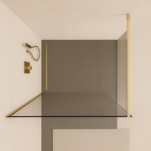 H K PURE WALL F1 40 Sprchová zástěna WALK IN 40x 200, 8 mm sklo, zlatá PUREWALLF140/GOLD obraz