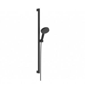 HANSGROHE Raindance Alive Select S Set sprchové hlavice, tyče a hadice, 3 proudy, EcoSmart, matná černá 24601670 obraz