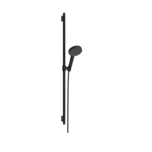 HANSGROHE Raindance Alive Select S Set sprchové hlavice, tyče a hadice, 3 proudy, EcoSmart, matná černá 24603670 obraz