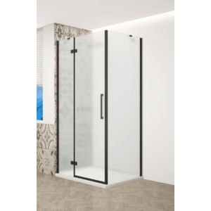 GELCO TRINITY BLACK čtvercový kout 1000x1000 levý, matné sklo, GT5610-10ML-B GT5610-10ML-B obraz