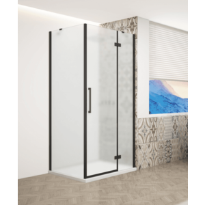 GELCO TRINITY BLACK čtvercový kout 1000x1000 pravý, matné sklo, GT5610-10MR-B GT5610-10MR-B obraz