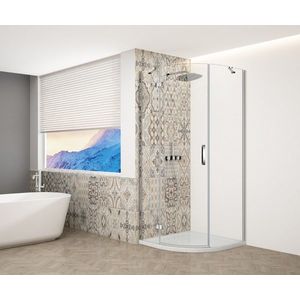 GELCO TRINITY CHROM čtvrtkruhový kout 900x900 levý, čiré sklo, GT6590CL-CH GT6590CL-CH obraz
