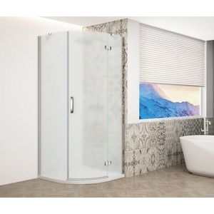 GELCO TRINITY CHROM čtvrtkruhový kout 900x900 pravý, matné sklo, GT6590MR-CH GT6590MR-CH obraz