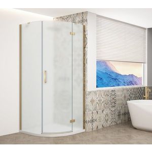 GELCO TRINITY GOLD čtvrtkruhový kout 900x900 pravý, matné sklo, GT6590MR-G GT6590MR-G obraz