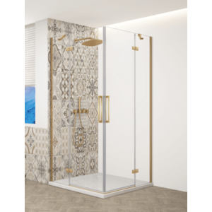 GELCO TRINITY GOLD čtvercový kout 800x800 rohový vstup, čiré sklo, GT2280-80C-G GT2280-80C-G obraz