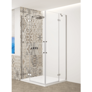 GELCO TRINITY CHROM čtvercový kout 800x800 rohový vstup, čiré sklo, GT2280-80C-CH GT2280-80C-CH obraz