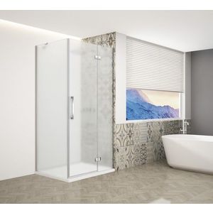 GELCO TRINITY CHROM čtvercový kout 800x800 pravý, matné sklo, GT5680-80MR-CH GT5680-80MR-CH obraz
