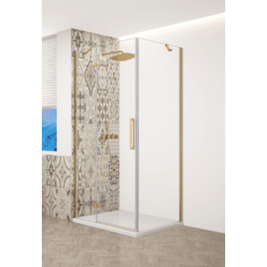 GELCO TRINITY GOLD čtvercový kout 800x800 levý, čiré sklo, GT5680-80CL-G GT5680-80CL-G obraz