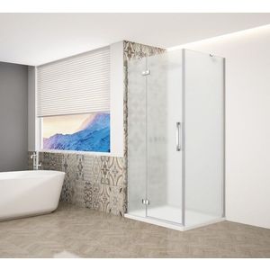GELCO TRINITY CHROM čtvercový kout 800x800 levý, matné sklo, GT5680-80ML-CH GT5680-80ML-CH obraz