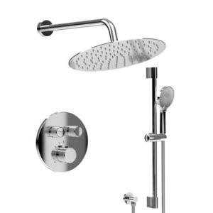 SAPHO SMART SELECT podomítkový sprchový set s termostatickou baterií, 2 výstupy, posuvný držák sprchy, chrom RP032-02 obraz