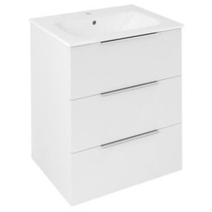 SAPHO CIRASA umyvadlová skříňka 59, 2x75x46cm, 3x zásuvka, bílá lesk CR631-3030 obraz