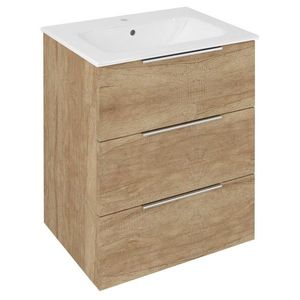 SAPHO CIRASA umyvadlová skříňka 59, 2x75x46cm, 3x zásuvka, dub Alabama CR631-2222 obraz