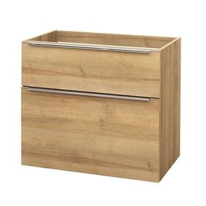 Mereo Mailo, koupelnová skříňka 81 cm, dub Riviera, chrom madlo CN521S obraz