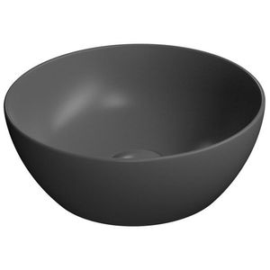 GSI PURA keramické umývátko na desku, průměr 32cm, černá mat 885426 obraz