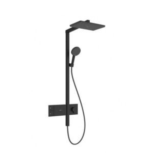 HANSGROHE Raindance Alive Q Sprchový set s termostatem, 21x34 cm, 3 proudy, matná černá 24580670 obraz