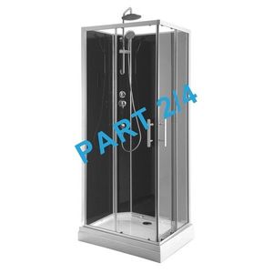 AQUALINE GRANVIK sprchový box 700x900x2180 komponent 2/4 fixní a posuvné sklo čiré 18-070-09-50-00 obraz
