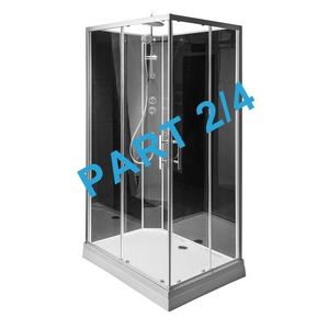 AQUALINE GRANVIK sprchový box 800x1200x2180 komponent 2/4 fixní a posuvné sklo čiré 18-120-09-50-00 obraz