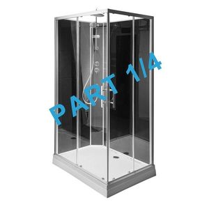 AQUALINE GRANVIK sprchový box 800x1200x2180 komponent 1/4 sprchová vanička, bílá 16-120-09-11-00 obraz