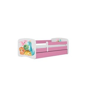 Kocot kids Dětská postel Babydreams dinosauři růžová, varianta 70x140, bez šuplíků, bez matrace obraz