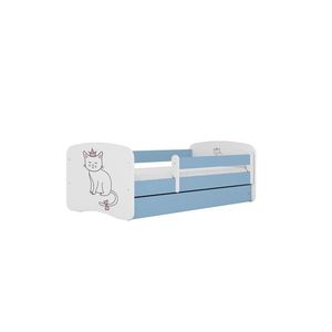 Kocot kids Dětská postel Babydreams kočka modrá, varianta 70x140, bez šuplíků, bez matrace obraz