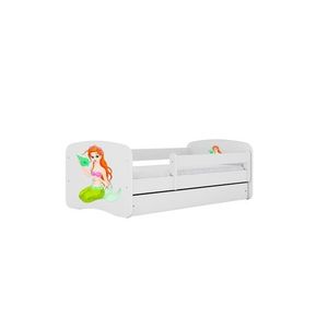 Kocot kids Dětská postel Babydreams mořská panna bílá, varianta 70x140, bez šuplíků, bez matrace obraz
