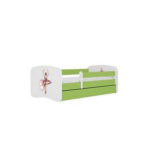 Kocot kids Dětská postel Babydreams tanečnice zelená, varianta 70x140, bez šuplíků, bez matrace obraz