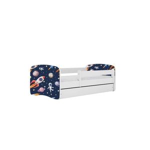 Kocot kids Dětská postel Babydreams vesmír bílá, varianta 70x140, bez šuplíků, bez matrace obraz