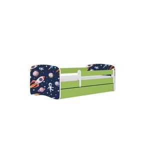 Kocot kids Dětská postel Babydreams vesmír zelená, varianta 70x140, bez šuplíků, bez matrace obraz