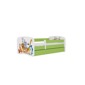 Kocot kids Dětská postel Babydreams zvířátka zelená, varianta 70x140, bez šuplíků, bez matrace obraz