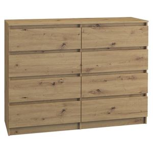 TP Living Komoda Malwa 120 cm hnědá - 8 poliček obraz