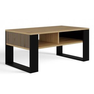 TP Living Konferenční stolek LAWA dub artisan černý obraz