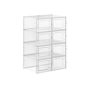 SONGMICS Plastové úložné boxy na boty Petty 8 ks čiré obraz