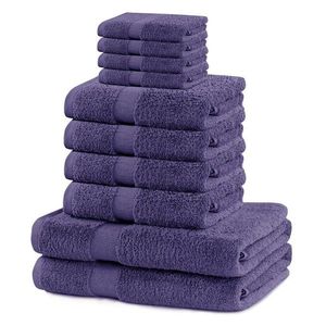 Sada ručníků DecoKing Kunis tmavě modrých, velikost 2*70x140+4*50x100+4*30x50 obraz