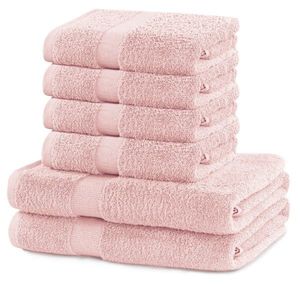 Sada růžových ručníků DecoKing MARINA, velikost 2*70x140+4*50x100 obraz