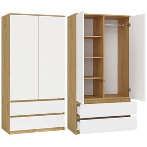 TP Living Šatní skříň MALWA I 90 cm dub artisan/bílá obraz