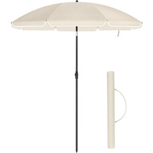 SONGMICS Zahradní slunečník s ochranným obalem UNTRA 160 cm béžový obraz