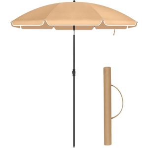SONGMICS Zahradní slunečník s ochranným obalem UNTRA 160 cm taupe obraz