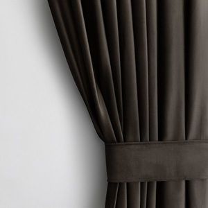 Závěs AmeliaHome Velvet 140x270 cm tmavě hnědý, velikost 140x245 obraz