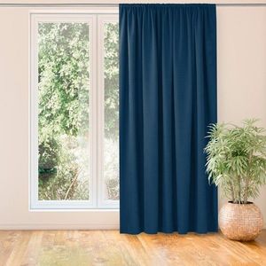 HOMEDE Závěs MILANA klasický tunel 5 cm indigo, velikost 140x175 obraz